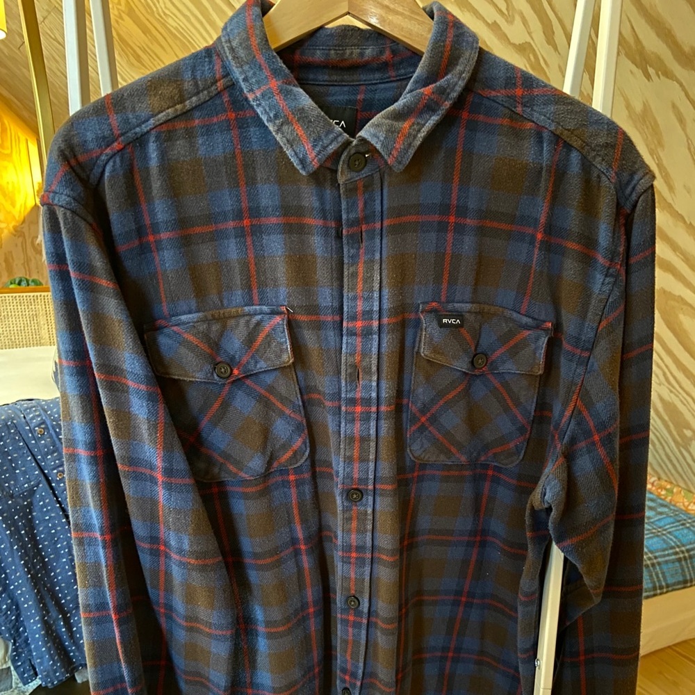 RVCA XL plaid flannel shirt.